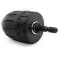 STONEGO 0.8-10mm Keyless Drill Chuck Converter 3/8"- 24UNF Thread Quick Change Adapter 1/4" Hex Shank. 