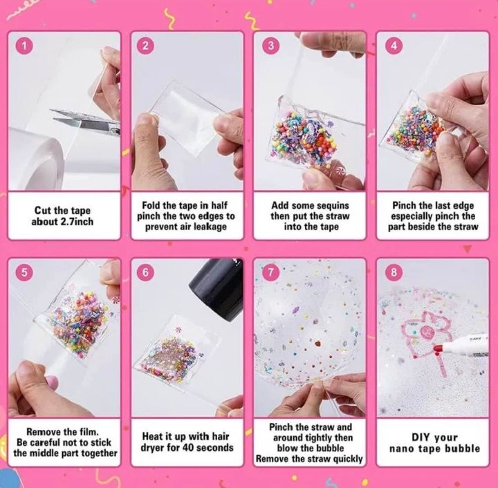 Balloon%20Diy%20Kit%20/%20Reusable%20and%20Washable%20Two%20Sided%20Tape%20Fun%20Tape%20for%20Di%20Craft,%203M%20and%205M%20Length%20Roll%20with%201%20inch%20Width%20/%20Balloon%20Making%20Double%20Sided%20Tape,Only%20Use%20Hot%20Air%20For%20Soft%20The%20Tape%20&%20Make%20Unlimited%20DIY%20Craft%20-%20Image%208