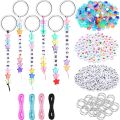 556Pcs/Set Multi Color Polymer Clay Beads And Letter Beads For DIY Bracelets Keychains Jewelry Making Craft Supplies. 