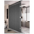 Magnetic Foldable Linen Bath Curtain Waterproof for Walk-In Shower - No Included Adjustable Rod.