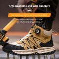 New Safety Boots Men Work Indestructible Shoes Sneakers Steel Toe Protective Boots Anti-smash Anti-puncture Work Tactical Boots. 