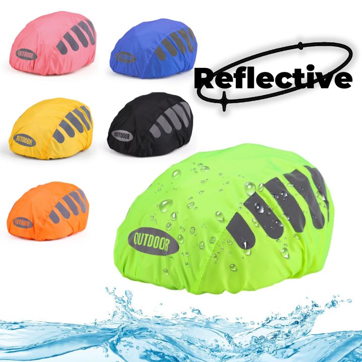 Bicycle Helmet Rain Cover Waterproof MTB Road Bike Helmet Protector Reflective Safety Cap Cycling Accessories