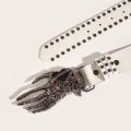 Gothic Punk Leather Y2k Belt For Women Men Metal Buckle Waist Strap Designer Luxury Female Jeans Trouser Decorative Waistband. 
