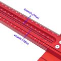 600mm T Type Wood Measure Ruler Square Ruler Right Angle Scribe Gauge. 