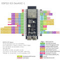 ESP32-S3-DevKitC-1 Development Board BT 2.4G Wifi Module for Arduino 8MB PSRAM 16MB FLASH N16R8 44Pin CP2102 Type-C ESP32 S3. 