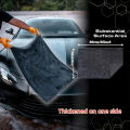 Dark gray car microfiber towel, oversized strong absorbent car wash cloth, high-efficiency cleaning wipe cloth. 