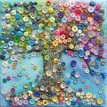100pcs Color Round Plastic Button 0.7-2.5cm Assorted Sizes for DIY Crafts Sewing Knitting Projects Household Sewing Accessories. 