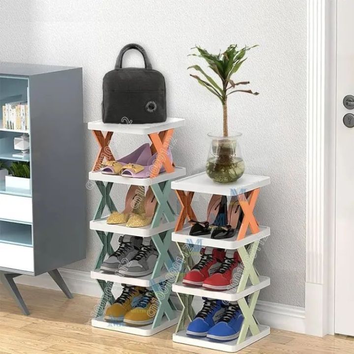 New%20Shoe%20Rack%205%20Layers-New%20Multi-functional%20Household%20Foldable%20Shoe%20Cabinet/%20Portable%20Plastic%20Shoe%20Shelf%20-%20Image%202