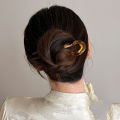 U-Shaped Hair Fork Fashion Tortoiseshell Acetate Acrylic Hairpin Geometric Headwear Hair Sticks Women Girls Hair Accessories. 