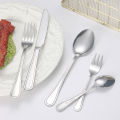 6/30pcs Stainless steel cutlery set steak knife and fork dessert fork and spoon high-end suitable for restaurants and hotels. 