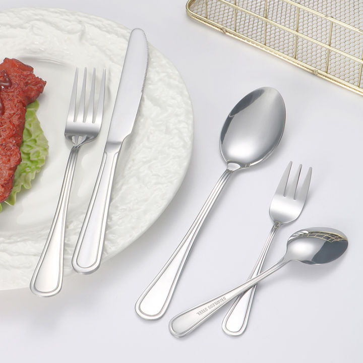 6/30pcs%20Stainless%20steel%20cutlery%20set%20steak%20knife%20and%20fork%20dessert%20fork%20and%20spoon%20high-end%20suitable%20for%20restaurants%20and%20hotels%20-%20Image%204