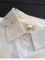 Plus Size Fashion White Shirt New Outerwear Top Women Chic Blouse 2023 Luxury Designer Korean Style Female Clothing Blouse.
