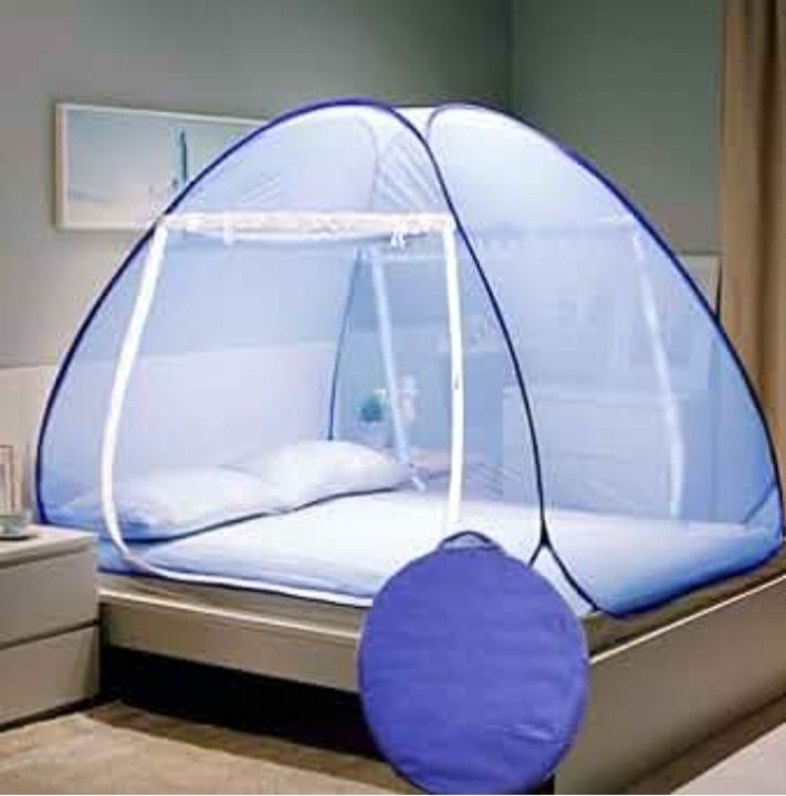 Simple Full Bottom Yurt Mosquito Net 5/7 FIT Portable Installation-free Single Double Bed Mosquito Net Foldable Breathable Mosquito Net double zipper gate