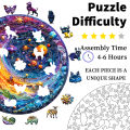 A Space Themed Wooden Puzzle Suitable For Adults - Challenging Irregular Shaped Intellectual Puzzle, Environmentally Friendly. 
