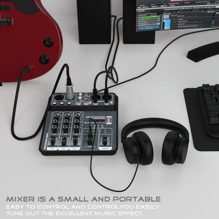 4%20Channel%20Audio%20Mixer%2048V%20Phantom%20Power%20USB%20Studio%20Sound%20Mixers%20Bluetooth%20DJ%20Console%20Mixing%20for%20Karaok%20-%20Image%203