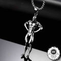 Stainless Steel Gym Bodybuilding Fitness Pendant Necklaces Classic Charm Sporty Long Chain Gym Necklaces For Men - Friday Fig. 