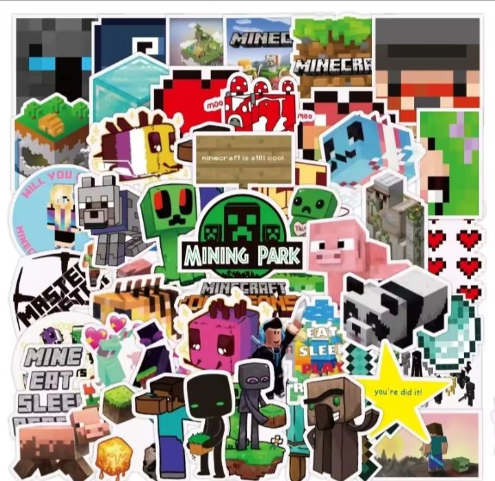25 Minecraft stickers | Daraz.pk