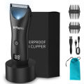 Intimate Pubic Hair Removal for Men Electric Groin Trimmer Male Shaver for Sensitive Areas Waterproof Safety Razor Body Hair. 