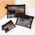 1/5/10pcs Mesh Clear Cosmetic Bags Women Black Makeup Bag Portable Travel Toiletry Organizer Case Lipstick Storage Pouch . 