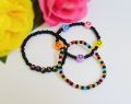 Pack Of 3 Customize Name Beaded Bracelets | Cute Handmade Bracelet | Pearl Bracelet |. 