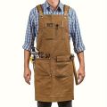 Good Thickened High Quality Cotton Canvas Summer Waterproof Apron Catering Shop Kitchen Home Gardening Commercial Waist Apron. 