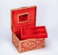 handmade customized beautiful Bridal Makeup & jewelry vanity box with mirror and compartment tray. 