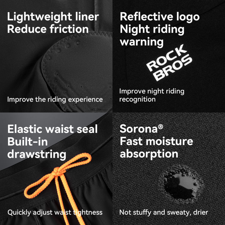 ROCKBROS%20Cycling%20Shorts%20Road%20Bike%20Casual%20Sport%20Pants%20Men's%20Style%20With%20Lined%20Pad%20Summer%20Bike%20Shorts%20Equipment%20-%20Image%204