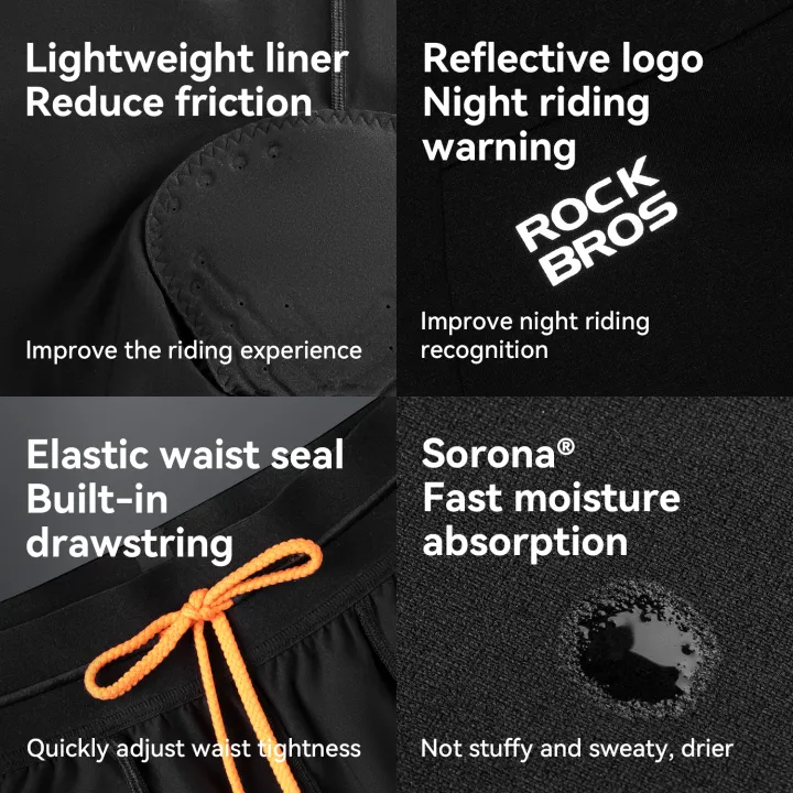 ROCKBROS%20Cycling%20Shorts%20Road%20Bike%20Casual%20Sport%20Pants%20Men's%20Style%20With%20Lined%20Pad%20Summer%20Bike%20Shorts%20Equipment%20-%20Image%204