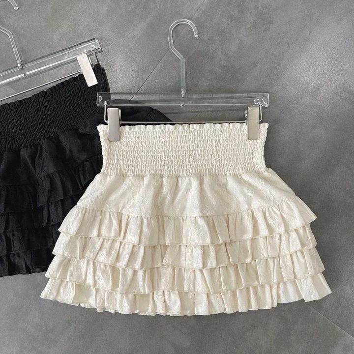 Streetwear%20Ruffles%20Mini%20Skirts%20Women%20Sweet%20Kawaii%20High%20Waist%20Lace%20A%20Line%20Skirt%20Summer%20Korean%20Fashion%20Black%20Ball%20Gown%20Skirts%20-%20Image%202