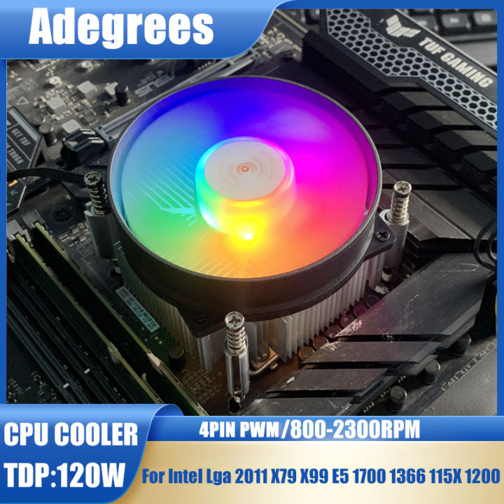 3 Core Pin CPU Air Cooler 4PIN Copper Core 90MM RGB PC Processors Cooler for Intel ...