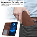 Realme Note 60x Flip Book Cover - Light Brown - Premium Leather Wallet Flip Book Cover With Card Holder and Cash. 