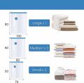 5 pcs Vacuum Storage Bags,for Bedding,Pillows,Towel,Clothes Space Saver ​Travel Storage Bag,With Hand-Pump,Vacuum Bag Package. 