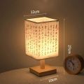 LED  Decoration Table Lamps Simple Chinese Style Dimmable Plug Night Light Fabric Lampshade Square Bedroom Bedside Desk Lights. 