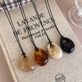 Minimalist Retro Gradient Pendant Necklace Korean Style Long Sweater Chain Necklace Female Autumn and Winter Accessory.