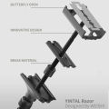 YINTAL Adjustable Butterfly Open Double Edge Safety Razor Set Matte BLACK Brass Razors 1 Razor 1 Base 5 Blades. 