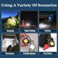 500mAh Mini LED Flashlight Multifunctional Work Light Portable Pocket Flashlight Keychain USB Rechargeable Camping Flashlight. 