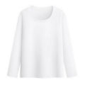 Thermal Underwear Women Bottoming Shirt Fleecing Winter Slim Basic Long-Sleeved T-Shirt Thin Velvet Heating Fiber Cropped Tops.