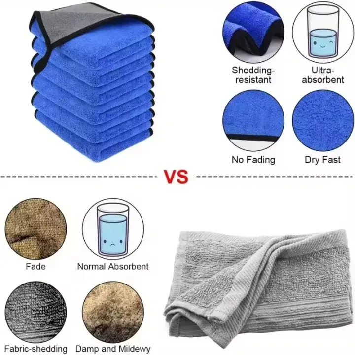 1/3/6pcs%20Microfiber%20Car%20Washing%20Towel%20Soft%20Quick%20Drying%20Windows%20Mirrors%20Wiping%20Rags%20Home%20Double%20Layer%20Cleaning%20Cloths%20-%20Image%204