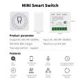 Wifi Mini Smart Switch 16A DIY Light Switches 2 Way Wireless Smart Home with Tuya Smart Life EweLink Alexa Alice Google Home. 
