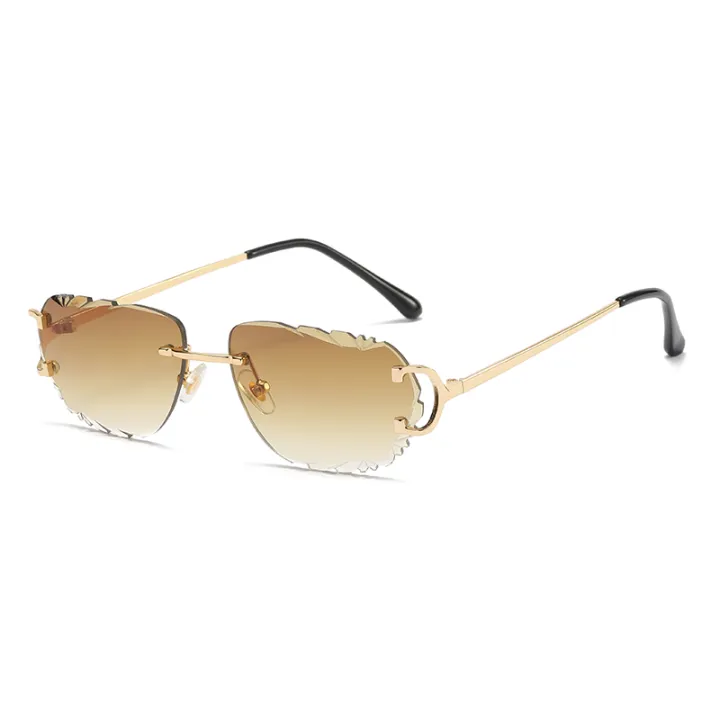 Retro%20Sunglasses%20For%20Men%20And%20Women%20High-End%20Frameless%20Fashion%20UV400%20Irregular%20Cut%20Lenses%20Women%20Sun%20Glasses%20-%20Image%205