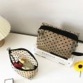 Nylon Mesh Cosmetic Bag Zipper Heart Shaped Toiletry Organizer Makeup Bags Multifunctional Women Lipstick Key Coin Purse Pouch.