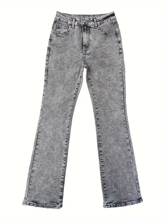 Fashion%20Women's%20Gray%20Low-Rise%20Slim%20Fit%20Bootcut%20Jeans,%20Y2K%20Style,%20Snow%20Wash,%20Streetwear%20Elegant%20Denim%20Pants%20-%20Image%207