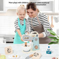 Wooden Kitchen Pretend Play Toy Simulation Wooden Food Mixer Kitchen Accessory Pretend Food Early Learning Educational. 