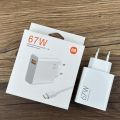67w Xiaomi Original Charger Turbo Charge Gan EU Adapter 6A Usb Type C Cable For Poco x5 F5 Pro Mi 13 Lite Mix Fold 3 2 Phone. 