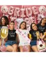 Bachelorette Party Decorations - 34pcs Bride To Be Decoration Set Combo | Bride To Be Foil Balloon Banner | Bride To Be Sash And Crown | Rose Gold Metallic Balloons | Bride To Be Props. 
