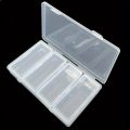 4 Adjustable Dividers Clear Plastic Storage Organizer Box - Craft & Sewing Supplies Container with Removable Compartments.