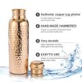 Pure Copper Shiny Water Bottle For Health Benefits - 1Ltr. 