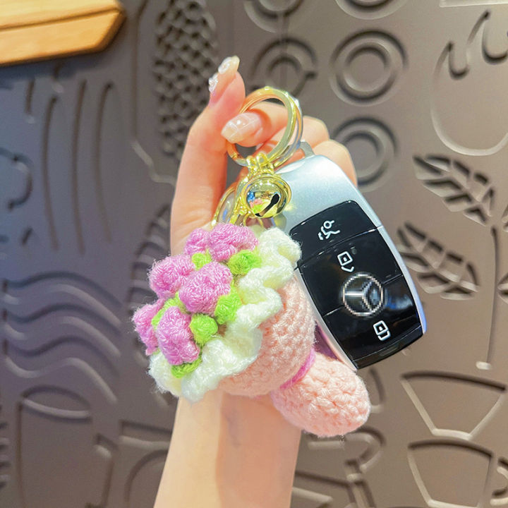 Cute%20Crochet%20Bouquet%20Keychain%20Mini%20Hand-knitted%20Flower%20Keychain%20Ring%20Car%20Bag%20Hanging%20Pendant%20Ornament%20Lover%20Valentine's%20Day%20gift%20-%20Image%202