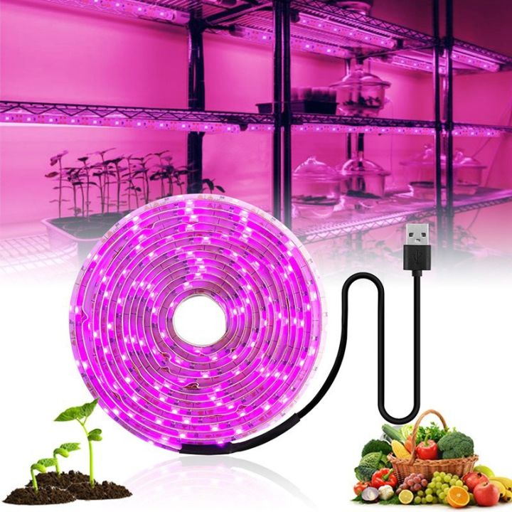 Plant Light Grow LED Strip 5V USB LED 1-5m Full Spectrum LED Chip For ...