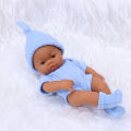 20cm Brown Skin Reborn Dolls Full Vinyl Mini Baby Doll 7.87inch Reborn Baby Doll Soft Touch Doll for Girls Bebe Doll Toys Gifts. 